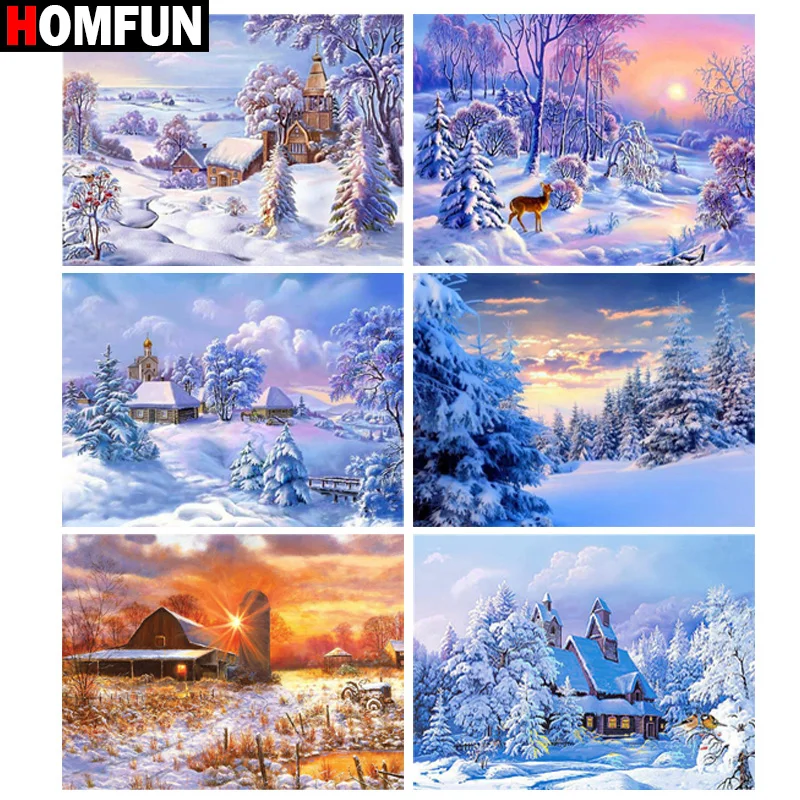 Алмазная 5D картина HOMFUN сделай сам полноразмерная вышивка крестиком с
