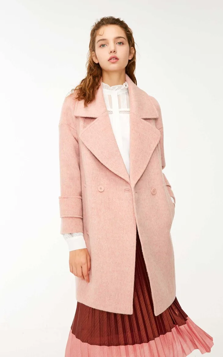 Vero Moda женское длинное шерстяное пальто с отворотом и открытыми плечами | 318327518