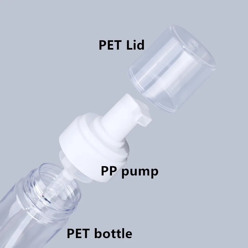 

10Pcs 80ml Plastic Foam Dispenser Bottle Reusable Refillable Bottle Foaming Pump Empty Outdoor Convenient Bottles