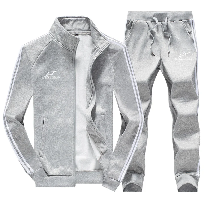 

Alpinestars Letter Printing 2021 Spring New Men's Track Suit Suit Zipper Jacket + Pants Sportswear Outdoor Running Sportswear