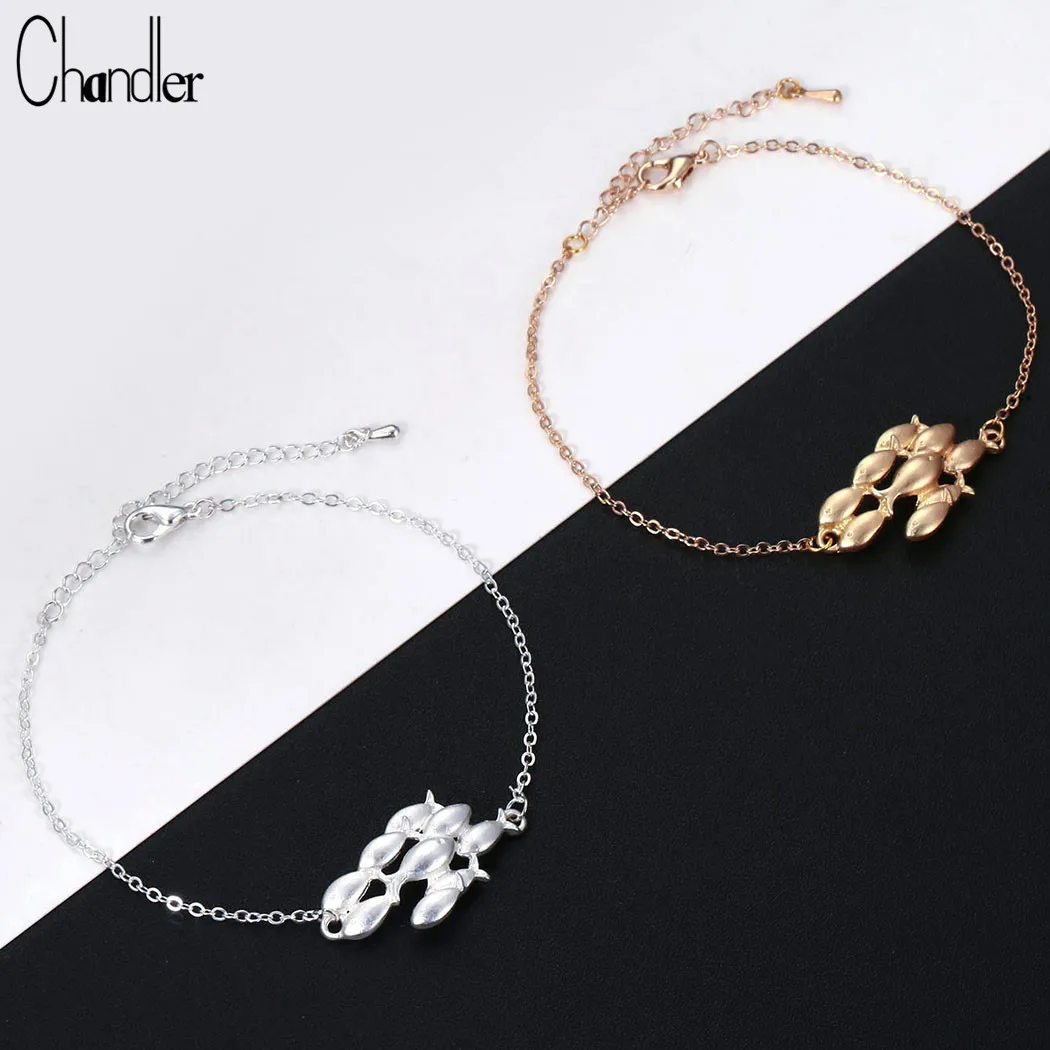 Чандлер 1 шт. браслет-цепочка для плавания с рыбками женщин и девочек покрытый