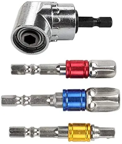 

Impact Drills Driver Bit Set Extension Socket Adapter Hex Shank,105 Degree Right Angle Drill, Driver Extension Screwnlder Adapto