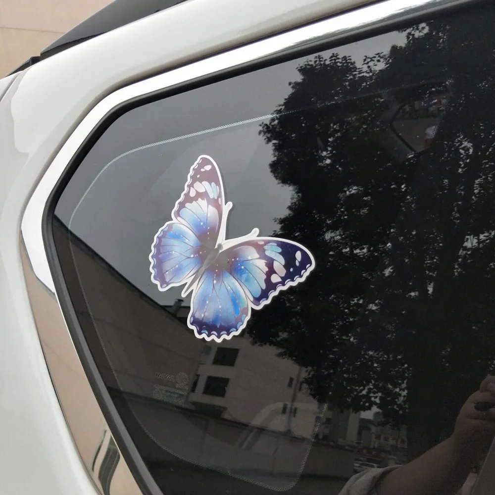 

Fashion Car Sticker Funny Butterfly Dream Style Auto Decal PVC Bumper Decoration Accessories Waterproof Sunscreen Decals 14*13cm