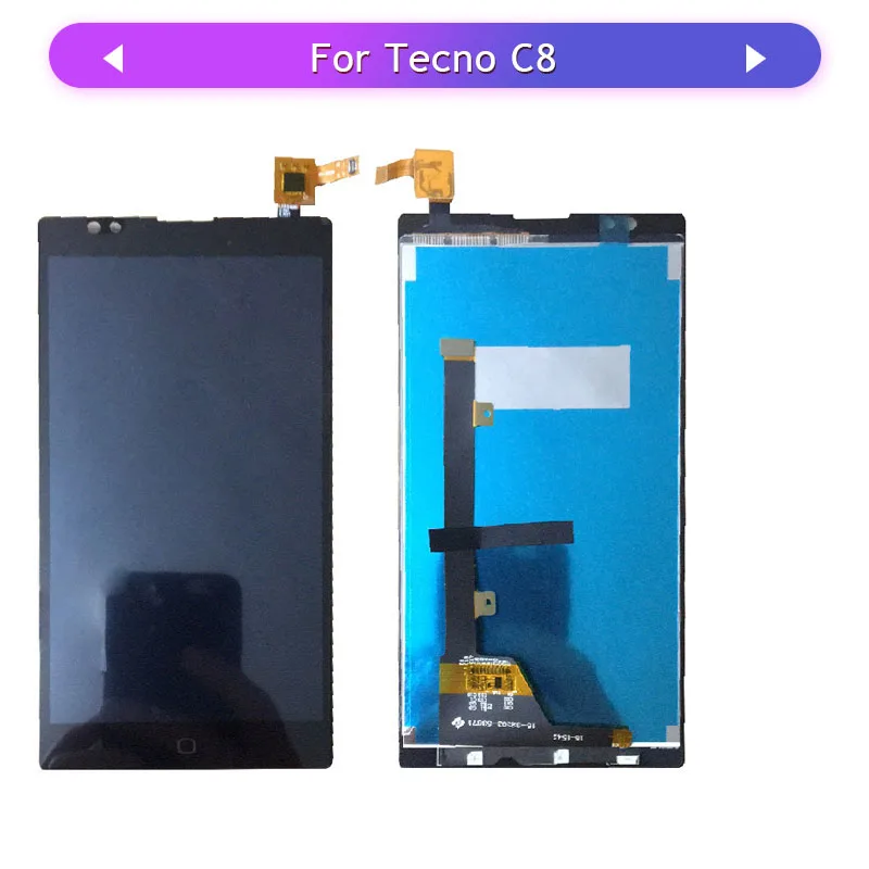 Для Tecno Camon C8 Полный ЖК дисплей в сборе полный сенсорный экран дигитайзер