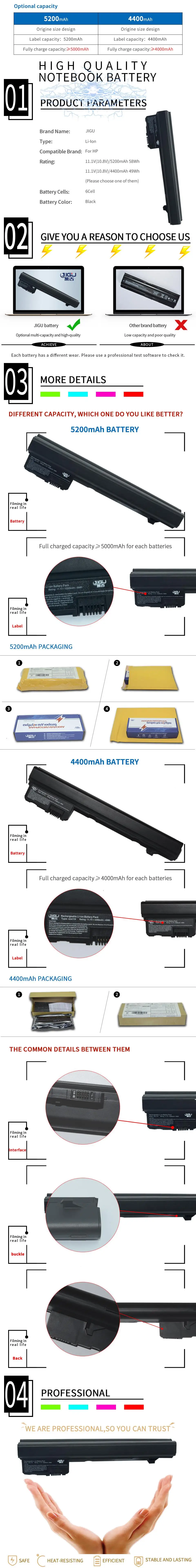 Jigu батарея для ноутбука для hp HSTNN-CBOD HSTNN-D80D HSTNN-I70C HSTNN-LB0C NY220AA для Mini110 110c 102 Mini110-1000 CQ10-100