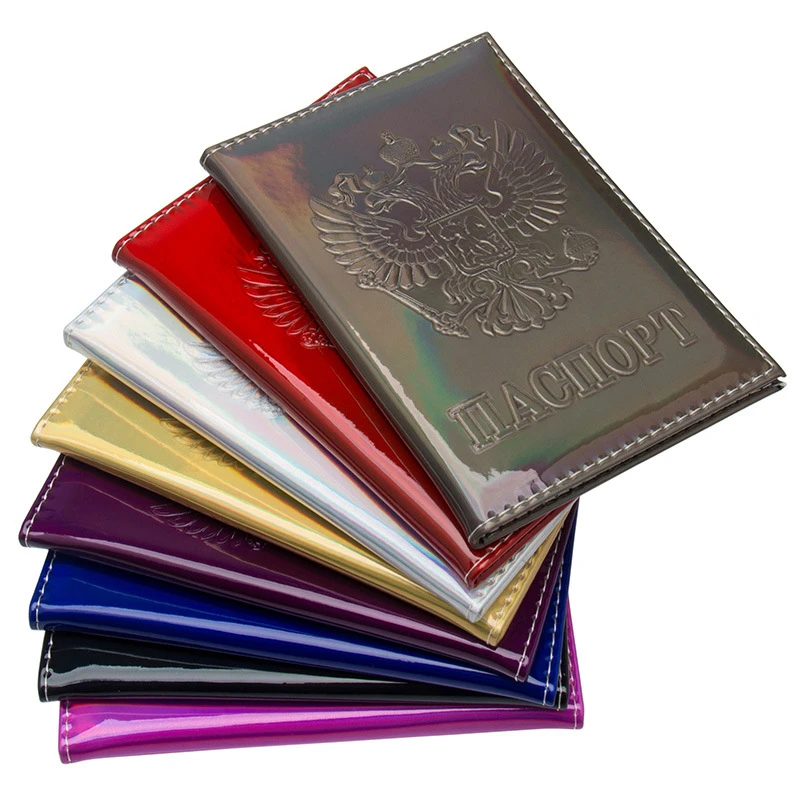 Fashion Laser Russia Passport Covers Holder Women Men PU Leather ID Bank Card Travel Accessories RFID Business Wallet Case | Багаж и сумки