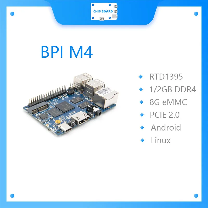 64 бит плата банана Pi BPI M4 Realtek RTD1395 1 г/2 г опционально|Демонстрационные стенды| |