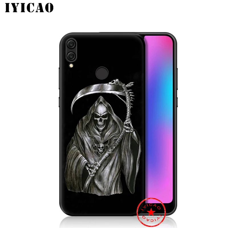 IYICAO Grim Reaper Skull Soft Case for Huawei Honor 20 10 9X 9 8C 8X 8 7X 7C 7A 6A Nova 5i 4 3i 2 2i Lite Pro View Note |