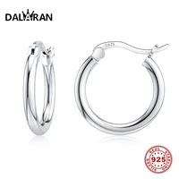 dalaran small hoop earrings 925 sterling silver circle round huggie hoop earrings for women men fashion simple brincos de prata