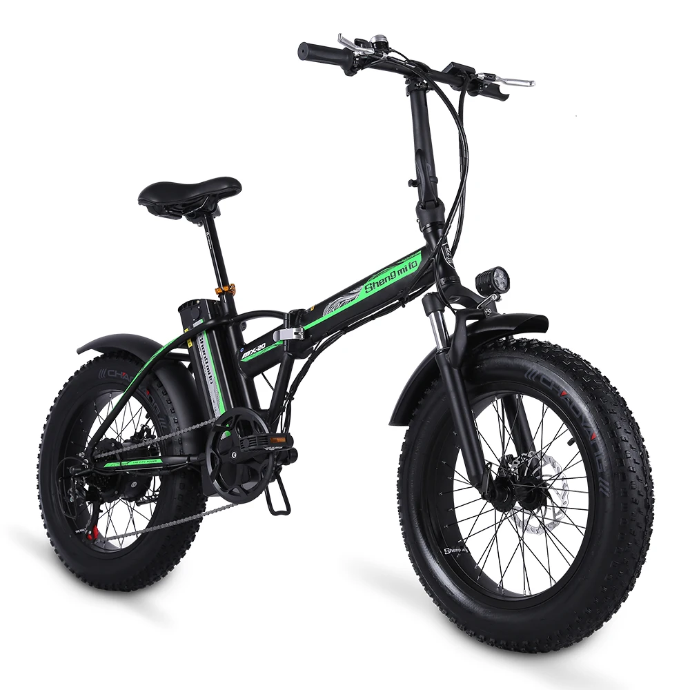 Verkaufen Shengmilo 500W 4,0 Fett Reifen Elektrische Fahrrad Beach Cruiser Bike Booster Bike 48v Lithium-Batterie Folding Mens Frauen Der Ebike