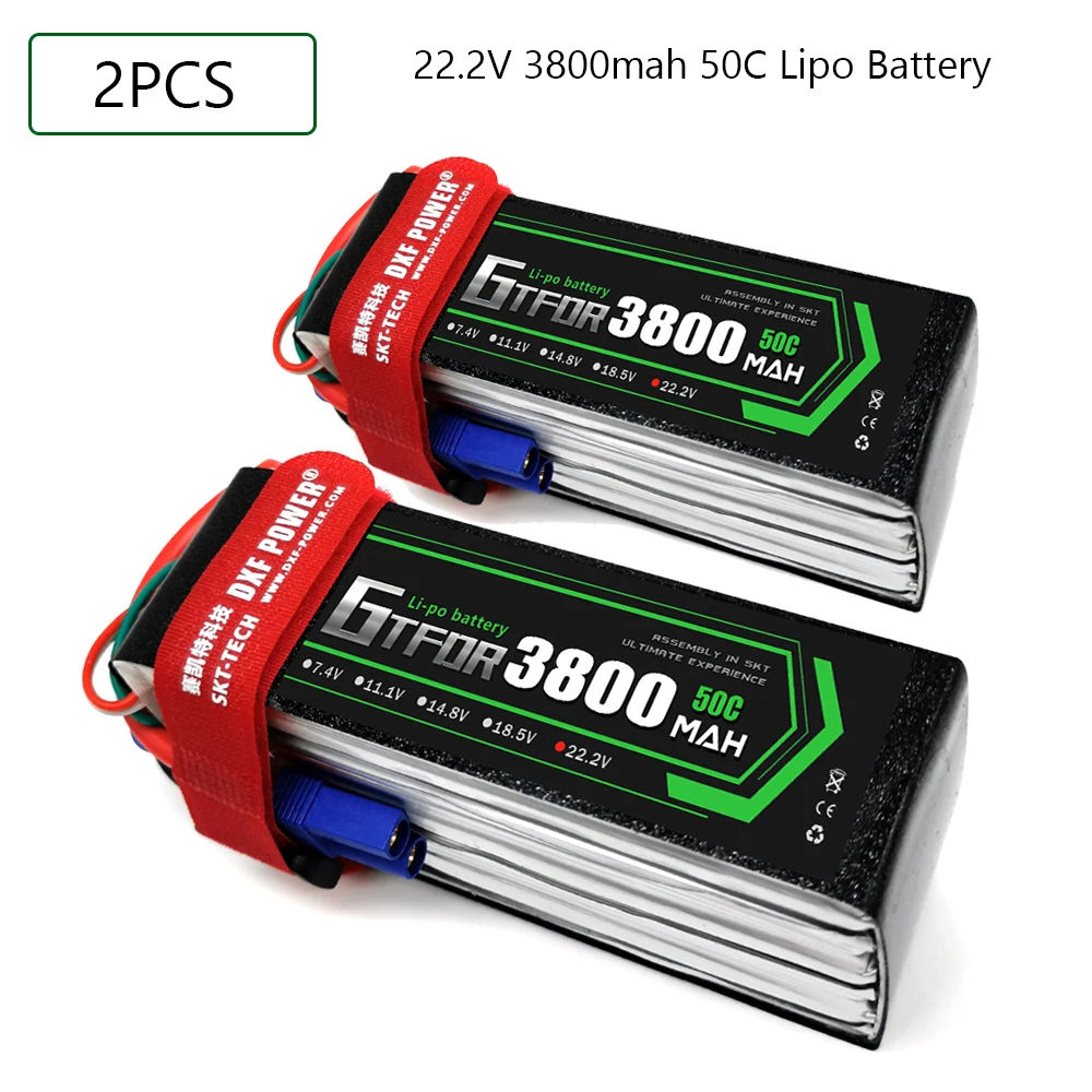 

GTFDR 3800mAh 22.2V 50C-100C Lipo battery 6S XT60/DEANS/XT90/EC5 For AKKU Drone FPV Truck four axi Helicopter RC Car Airplane