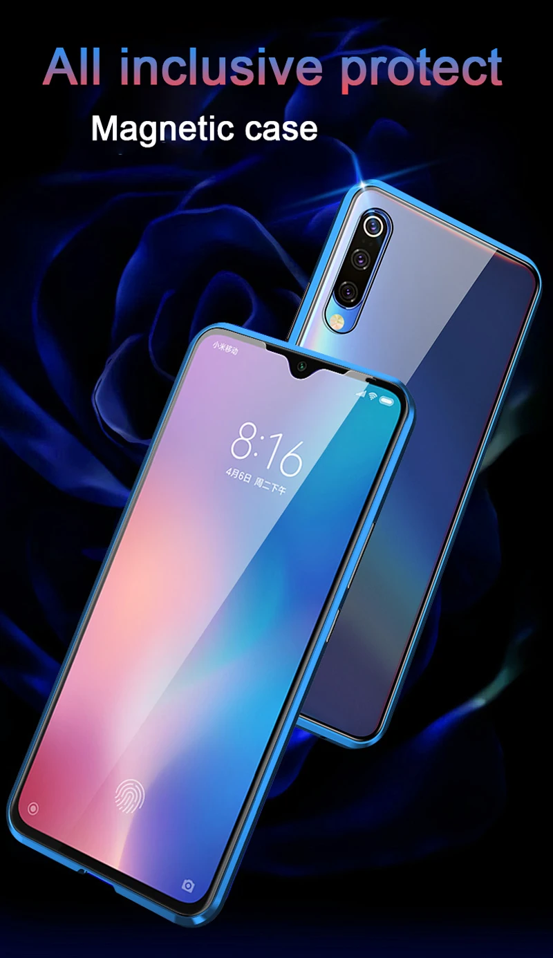 Металлический магнитный чехол для Xiaomi Redmi Note 10 9 9A 9C 9S 9T K40 8 8T 8A 7 Poco M3 X3 NFC 10T Pro