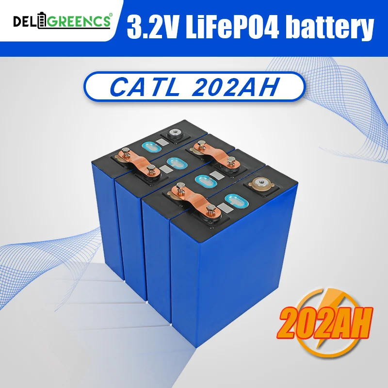 

CATL 12V 200AH 202AH 3.2v rated LiFePO4 Battery Pack Lithium Li ion Cells 3.65V Lipo prismatic batteries For UPS energy storage