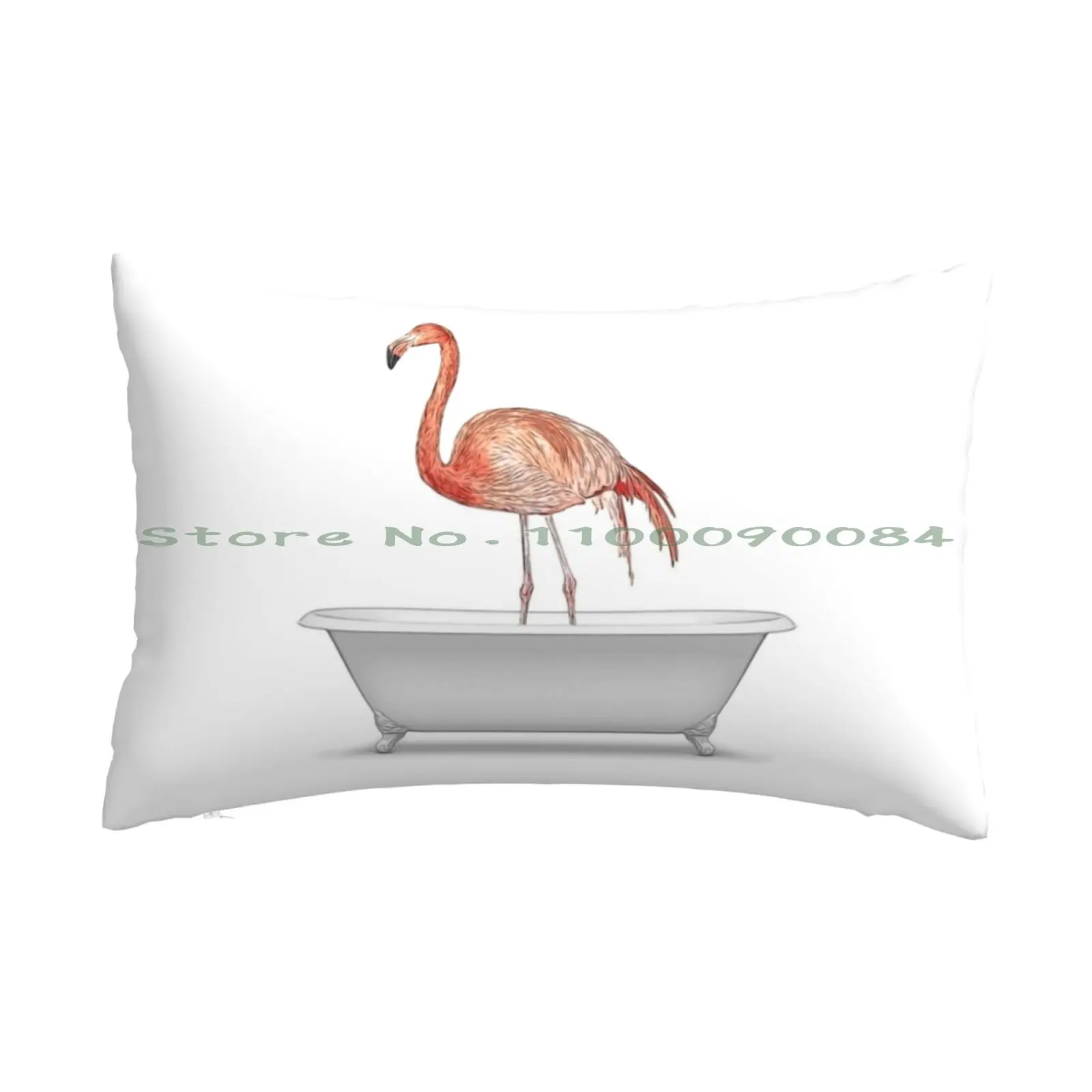 Flamingo Pink Flamingo Bathroom Art Bathroom Wall Art Bathroom Kids Art Bathroom Decor Pillow Case 20x30 50*75 Sofa Bedroom