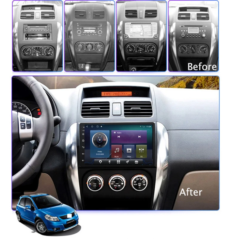 Автомагнитола 2 Din мультимедийная стереосистема для Suzuki SX4 2006-2013 с GPS-навигацией