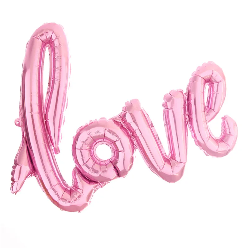 

1pc Love Foil Balloons Aluminium Helium Letter Rose Gold Silver Red Wedding Birthday Valentines Day Party Decoration 108*64cm