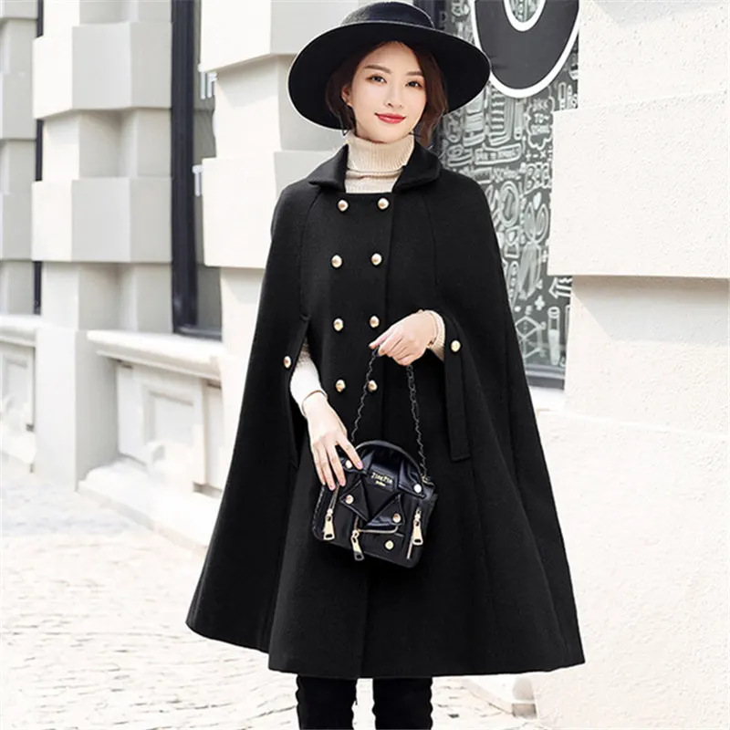 Новый осенне-зимний шерстяной плащ куртка женская одежда высокого качества