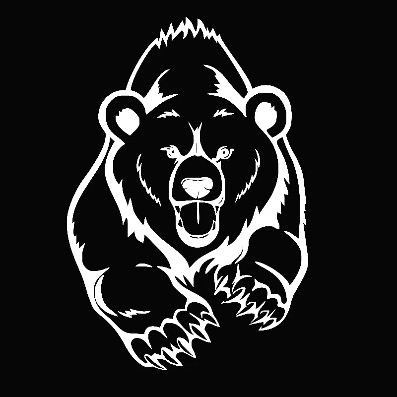 

Dawasaru Angry Bear Animal Car Stickers Sunscreen Cover Scratch Decals Laptop Suitcase Motorcycle Auto Decoration PVC,20cm*13cm