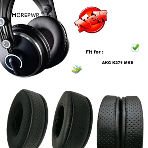 Morepwr New upgrade Replacement Ear Pads for AKG-K271 MKII Headset Parts Leather Cushion Velvet Earmuff Headset Sleeve