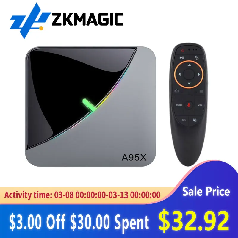 A95X F3 воздуха ТВ Box Android 9 0 Amlogic S905X3 4 32г 64Г 2 4G/5G Wi Fi BT YouTube 1080P медиа проигрыватель 4K 2G/16G