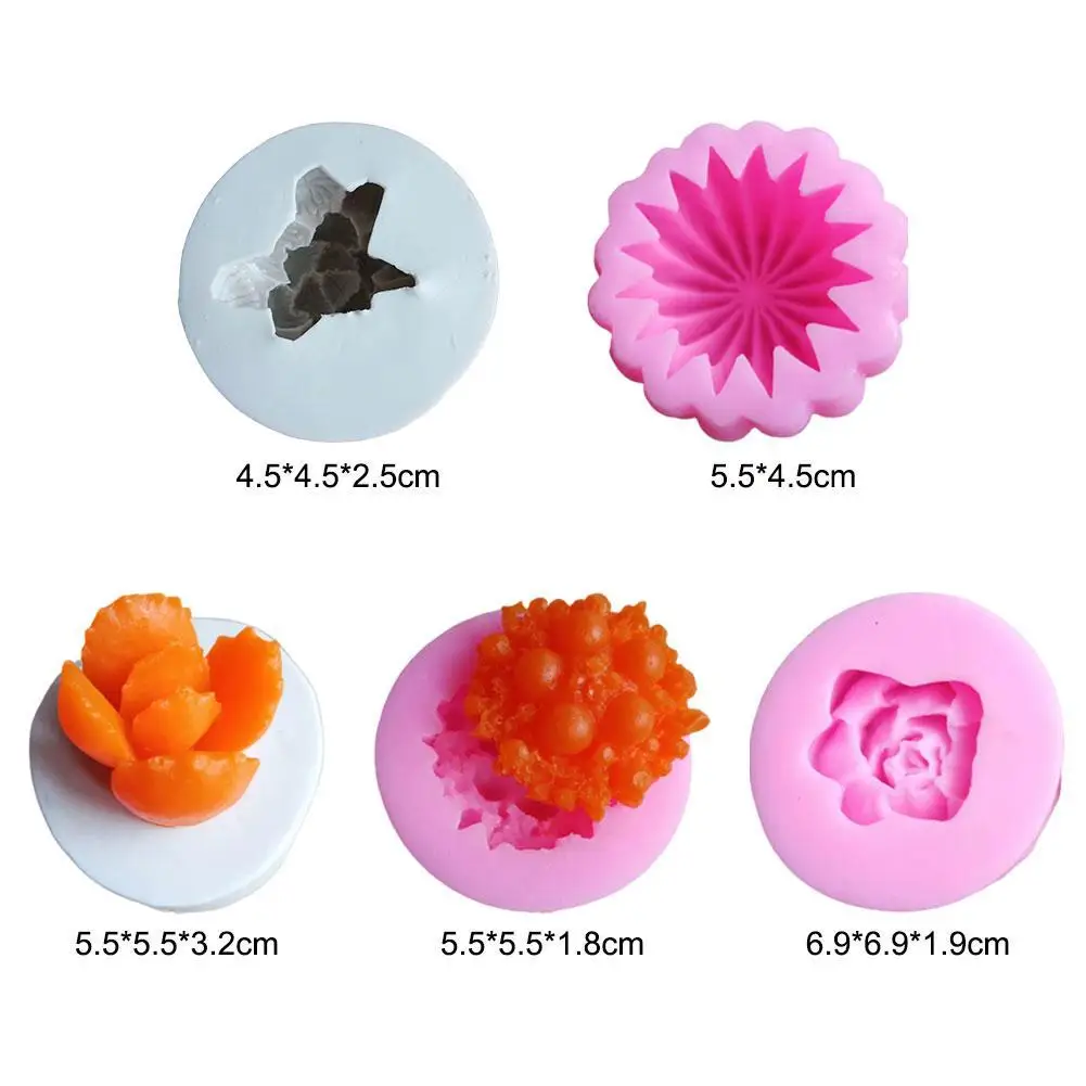 

1 Piece Of Succulent Plant Modeling Silicone Mold Cake Candy Chocolate Liquid Mold Decoration Tool Color Random