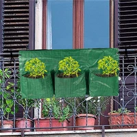 vertical garden plant bag balcony hanging flower herb growth bag flower holder for courtyard fence growth decor
