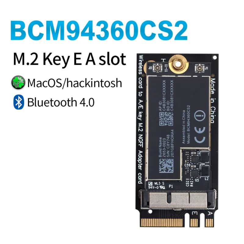 1200 Мбит/с BCM94360CS2 беспроводная Wifi карта Bluetooth 4 0 802.11ac Hackintosh MacOS Для Air 11 &quotA1465 13&quot A1466