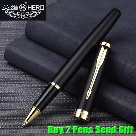 1502 Roller Pen Новое поступление, брендовая авторучка Hero, Офисная ручка для письма, роскошная металлическая чернильная ручка, деловая ручка, купить 2 ручки, отправить подарок - Цвет: 1502 Roller Pen