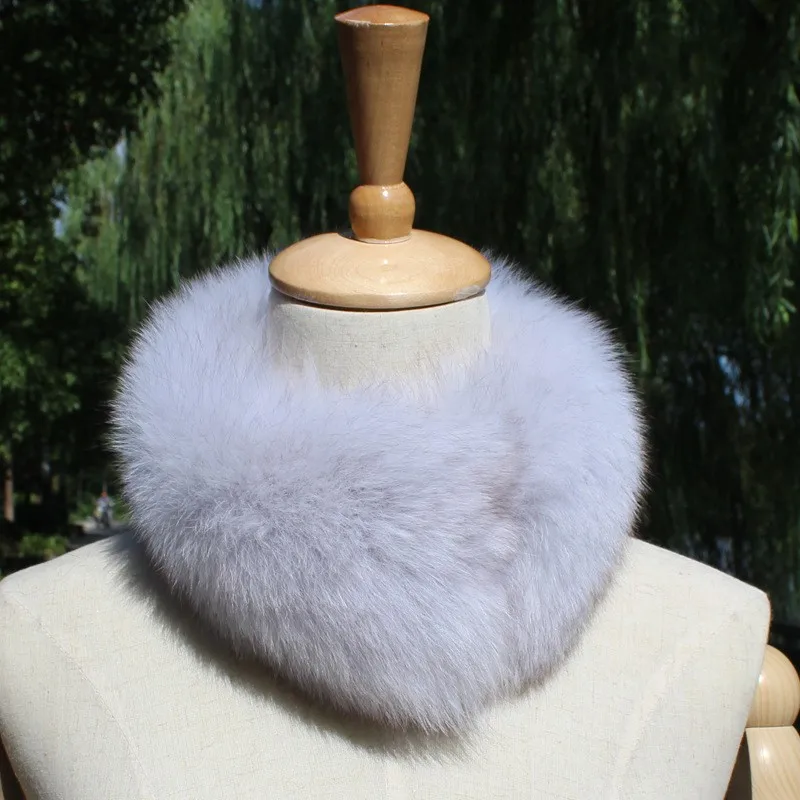 

High Quality Luxury Womens Real Fur Scarf Fashion Korean Solid Fox Fur Scarf 2021 New Winter Women Thick Warm Scarf Ten Color