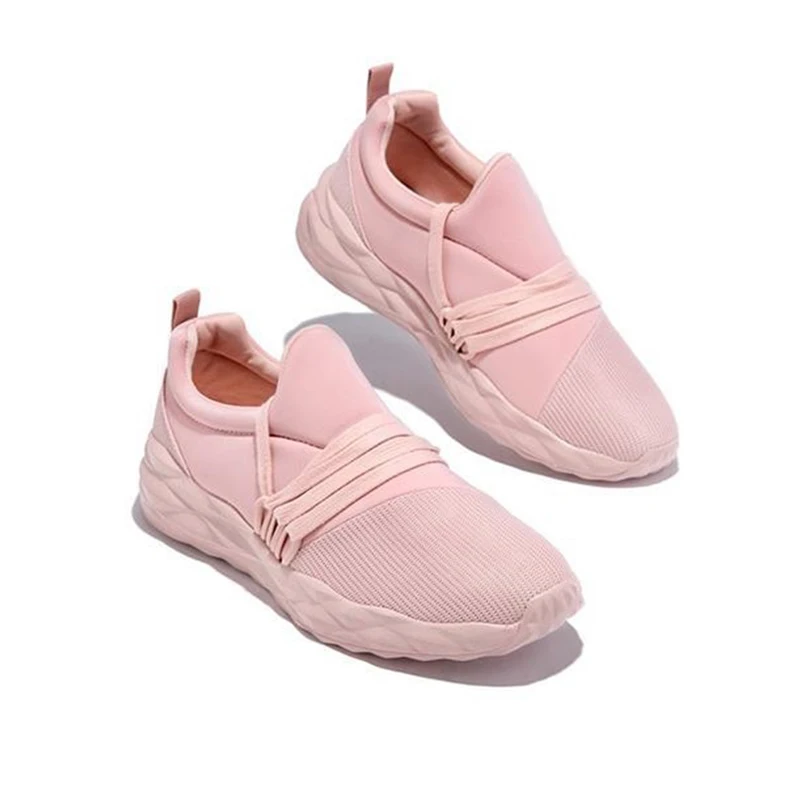 

Women's Sneakers Slip-On Mesh Breathable Female Walking Vulcanized Shoes Women Casual Shoes Ladies Soft Bottom Solid Shallow