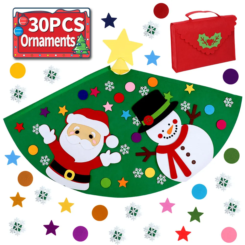 OurWarm новогодние игрушки Игрушка Рождество 3D DIY Войлок Рождественская елка веселое Рождественское украшение Новогоднее украшение для дома снеговик украшения