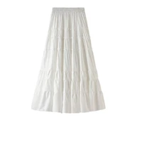 skirt mid length cake skirt spring and summer new female a line skirt fairy chiffon long skirt autumn