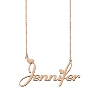 name necklace jennifer personalised stainless steel gold for women choker alphabet letter pendant girls mom jewelry gift