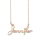 Ожерелье с именем Дженнифер, персонализированный чокер из нержавеющей стали для женщин, подвеска с буквами алфавита для девушек и мам, ювелирные изделия, подарок