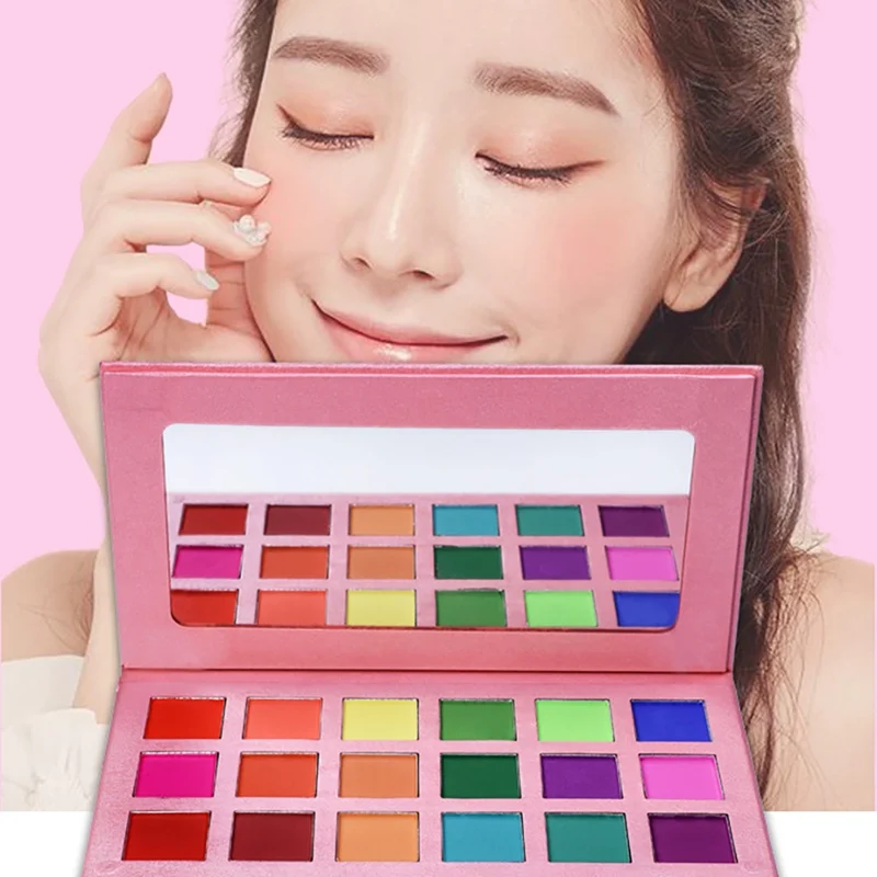 18 цветов Тени для век землистый перламутровый матовый мерцающий натуральный