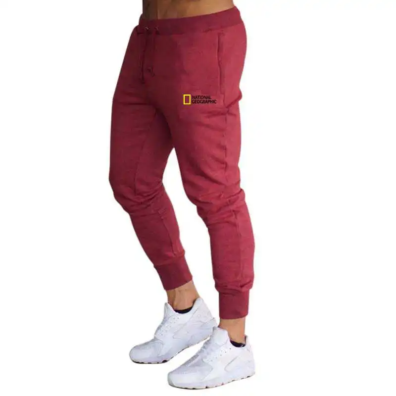 

Hot Sale Solid Casual Mens Casual Slim Fit Tracksuit Sports Solid Male Gym Cotton Skinny Joggers Sweat Casual Pants Trousers