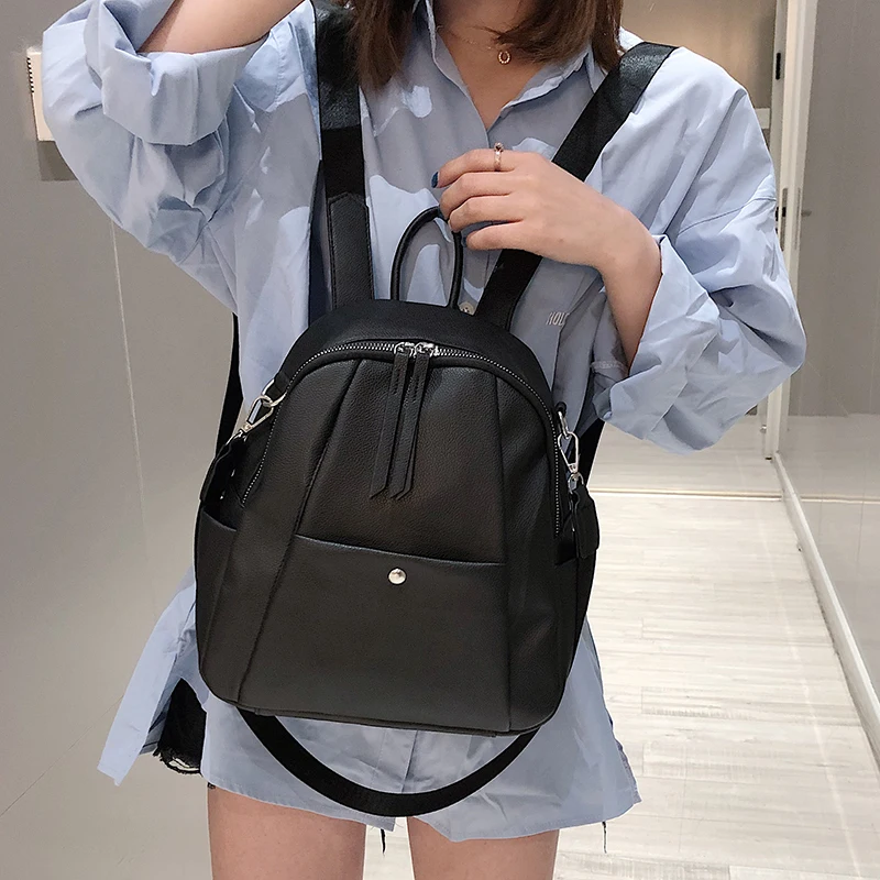 

Women'S PU Leather Backpack Quality Travel Shoulder Bag Women Multifunctional Backpack Female Casual Ladies Backpack
