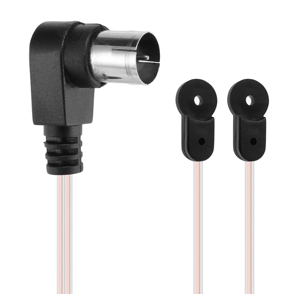 FM Dipole Antenna 75 Ohm F Type Male Plug for Home Radio Stereo Signal Receiver Aerial 520-1710MHZ 1PC