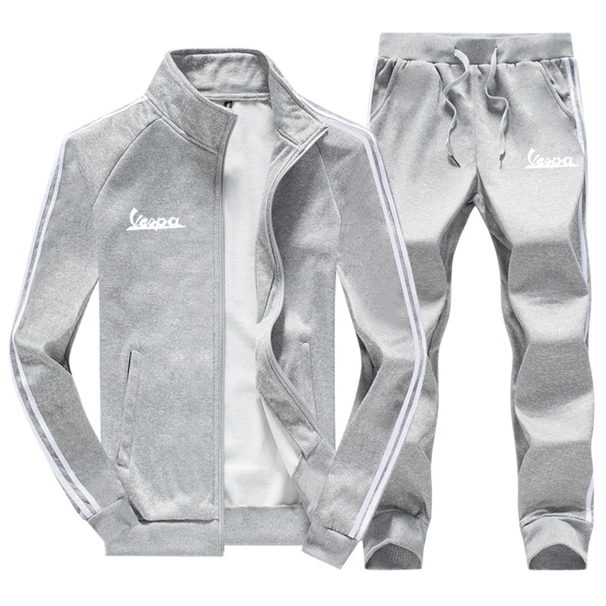 

Vespa Car Letter Logo Printing 2021 Spring Autumn New Men's Suit Track Suit Fashion Casual Jogger Outdoor Fitness Sportswear