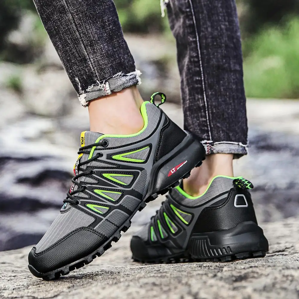 

Travel Outdoor Lover Trekking Shoes Men Waterproof Hiking Shoes Mountain Boots Genuine Leather Woodland Hunting Tactical Shoes