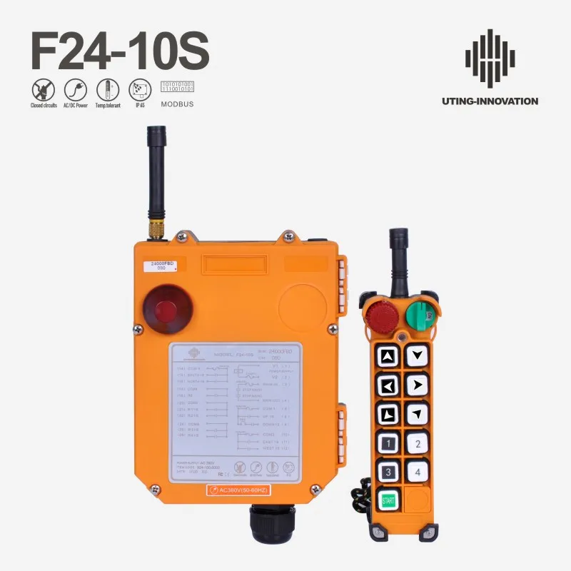 

F24-10S(include 1 transmitter and 1 receiver) 10 channels 1 Speed Hoist crane remote control wireless radio Uting remote control