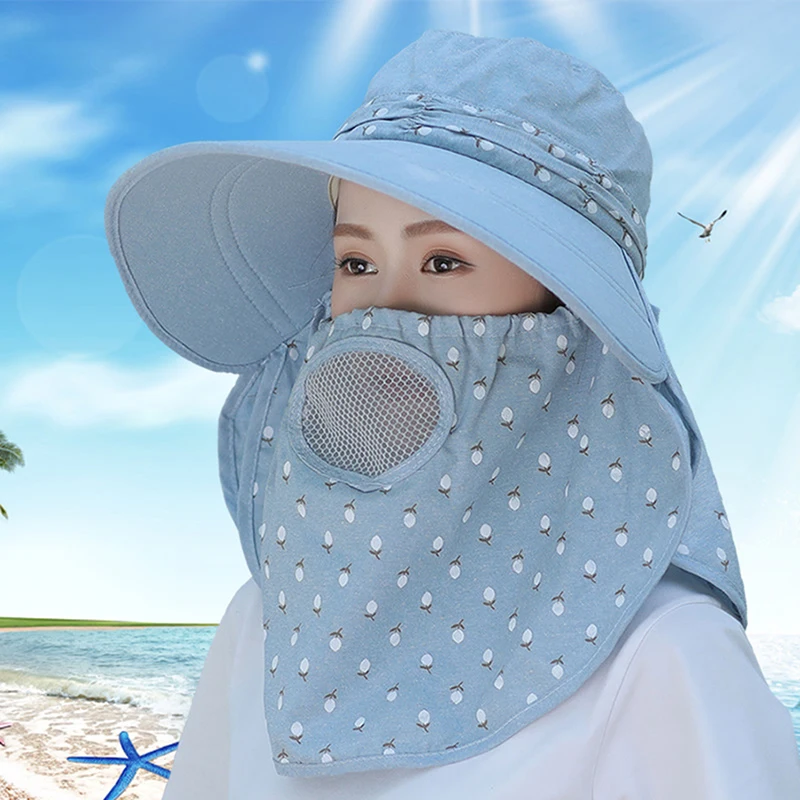 

Fashion Women's Foldable Sun Hat Wide Brim Sun Hat Face Neck Omnibearing UV Protection Summer Fishing fisherman Beach Hat