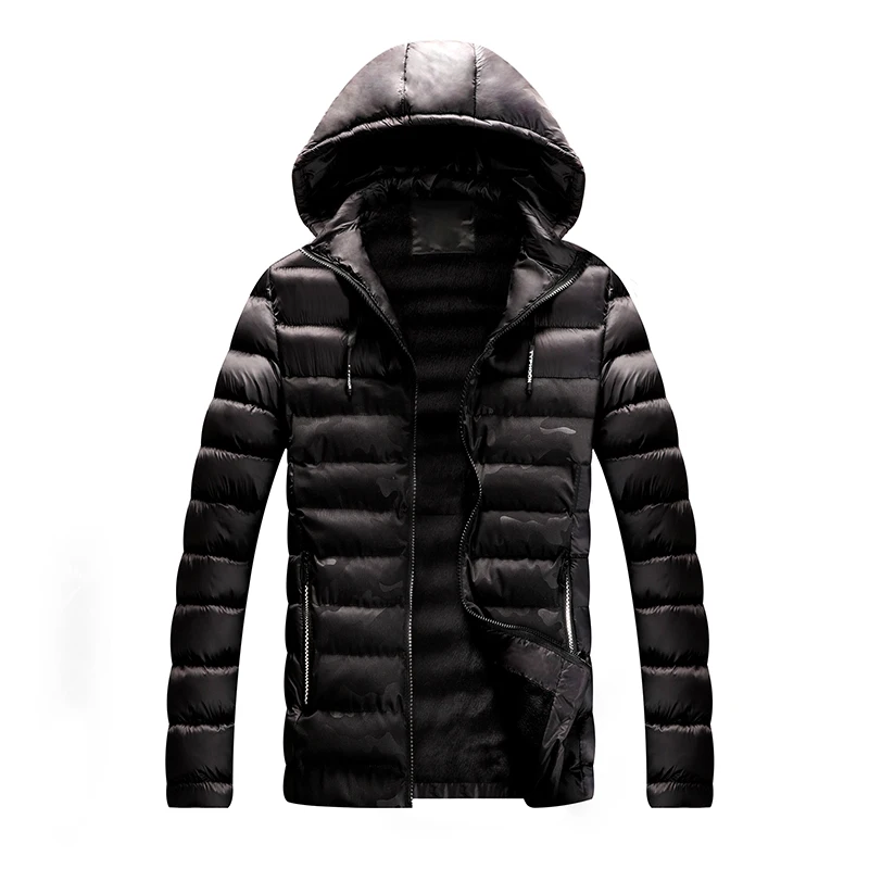 

2020 Winter Jacket Men Warm Hooded Parka Mens Zipper Camouflage Jackets Male Hoodie Overcoats Clothing M-3XL Long Coat