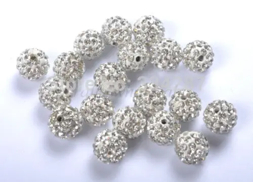 10 шт прозрачный Чешский кристалл паве со стразами глина Круглый диско шар