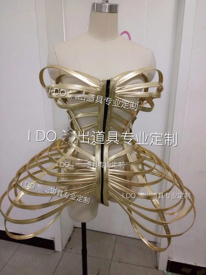 

Golden Silver Party Performance Costume Female Singer DJ Dance Performance Costumes