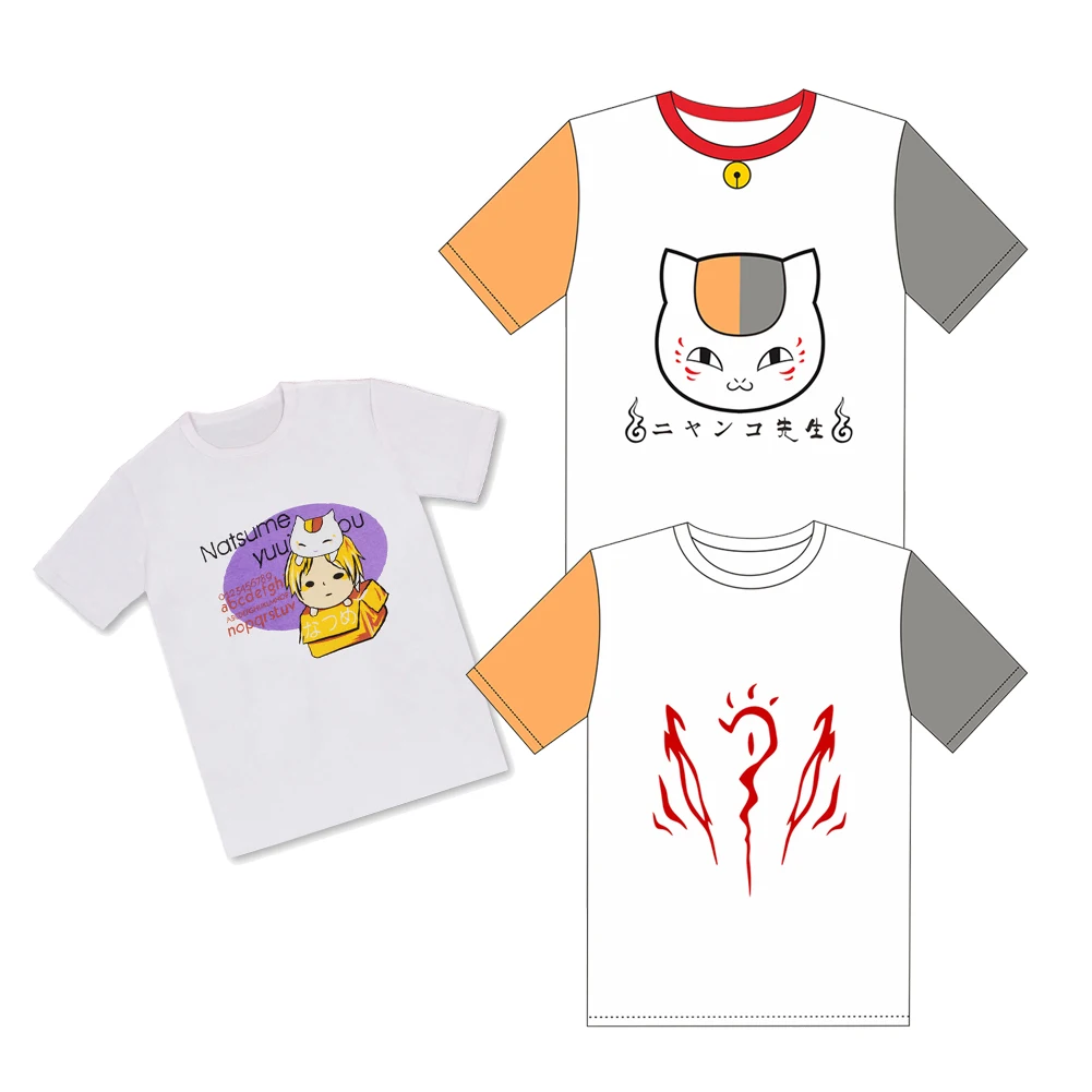 

Brdwn Natsume Yuujinchou Unisex Madara Natsume Takashi Reiko Cosplay T-shirt Short Sleeve Tee Cotton Tops