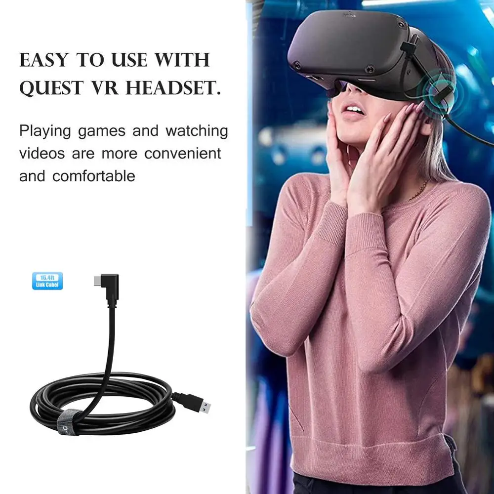 Кабель для передачи данных Oculus Quest 5 м 2 звена USB 3 1 Type C|3D очки виртуальной