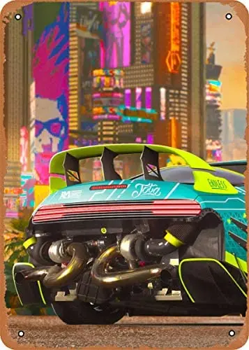 

Metal Sign - Cars The Back of car - 8 x 12 Vintage Look Tin Sign