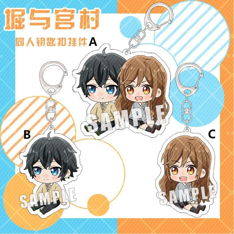 

Anime Keychain Horimiya Miyamura Izumi Hori Kyouko Acrylic Keyring Strap Figure 6cm