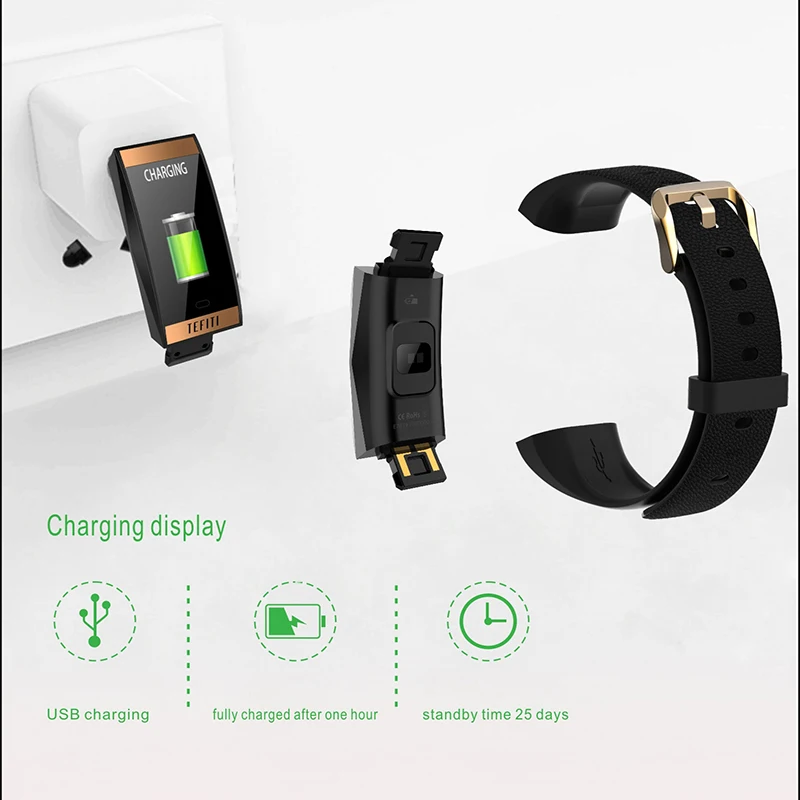 

BT4.0 Multi-function Smart Watch Fitness Tracker Blood Pressure Pedometer Sleep Monitoring Waterproof Men Women Smartwatch